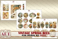 Vintage Spring bees Junk Journal Pages ADDON, printables Product Image 4