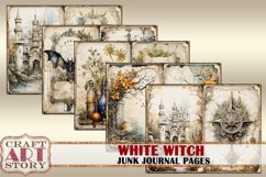 White witch Junk Journal Pages,scrapbook digital papers Product Image 4