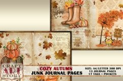 Cozy Autumn Junk Journal Collage Pages,digital kit Product Image 3
