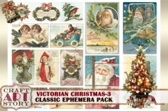 Vintage Victorian Christmas Ephemera Pack-3,Santa images Product Image 4