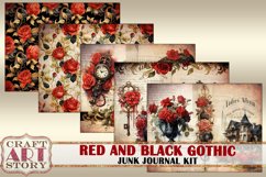 Gothic Red black magic Junk Journal Pages,vintage fantasy Product Image 4