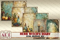 Vintage Herb Witch&#039;s Diary Junk Journal Pages-3,scrapbook Product Image 4