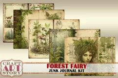 Forest Fairy fantasy Junk Journal Pages,fairies Forest paper Product Image 4