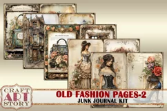 Old fashion Victorian Lady Junk Journal Kit part 2 Product Image 4