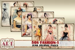 Retro 50s fashion Junk Journal Pages part 1 Product Image 4