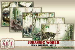 Jurassic World junk journal watercolor Kit-3,Dinosaurs Product Image 3