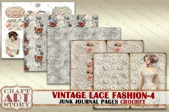 Vintage lace fashion Junk Journal Kit part 4 Crochet Product Image 4
