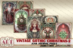 Vintage Gothic Christmas-2 Junk Journal Pages,magic Product Image 4