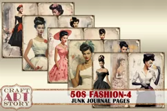 Retro 50s fashion Junk Journal Pages part 4 Product Image 4