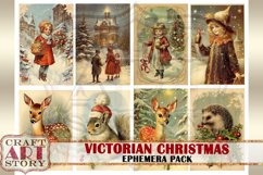 Vintage Victorian Christmas Ephemera Pack,Santa images,cards Product Image 4