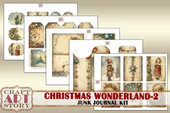 Vintage Christmas wonderland-2 Junk Journal Kit,Printable Product Image 4