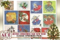 Retro Christmas Ephemera Pack,1950s papers,retro card Product Image 4