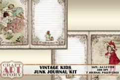 Vintage Kids Junk Journal,Digital paper Product Image 2