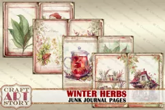 Winter Herbs fantasy Junk Journal Pages,fairies printables Product Image 4