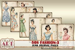 Retro 50s fashion Junk Journal Pages part 3 Product Image 4