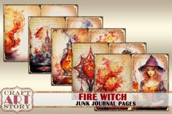 Fire witch Junk Journal Pages,scrapbook digital papers Product Image 4