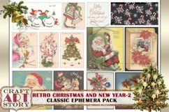 Retro Christmas Ephemera Pack-2,1950s papers,retro card Product Image 4