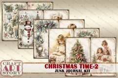 Vintage Christmas time-2 Junk Journal Kit,Printable Product Image 4