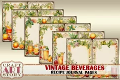Vintage Cookery Recipe food junk journal,Beverages cookbook Product Image 4