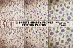 Pattern Papers 12 Sheets Shabby Flower Product Image 4