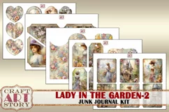 Vintage Ladies garden-2 Junk Journal Kit,victorian ephemera Product Image 4