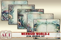 Mermaid world junk journal watercolor Kit-4,fantasy ocean Product Image 4