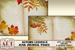 Autumn leaves Junk Journal Kit-5,picture collage Product Image 4