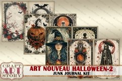 Art Nouveau Halloween-2 Junk Journal Pages,Vintage picture Product Image 4