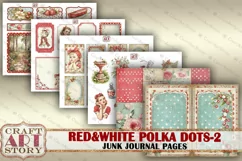 Retro fashion Junk Journal Kit Red&white polka dots part 2 Product Image 4