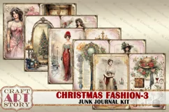 Vintage Christmas Fashion Junk Journal Kit part 3 Product Image 4