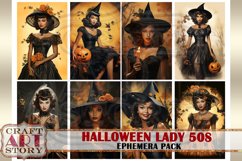 Halloween lady Ephemera Pack 50s,halloween ladies pinup Product Image 4
