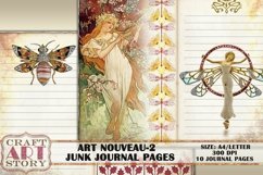 Art Nouveau-2 Junk Journal Printable Pages,picture collage Product Image 4