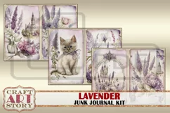 Lavender fantasy Junk Journal Pages,Vintage Floral papers Product Image 4