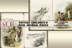 Vintage Children-6 Journal Pages IN THE SWEET SUMMER-TIME Product Image 4