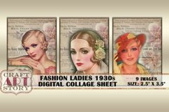 Fashion Ladies 1930s - Digital Collage Sheet Atc ACEO Product Image 4