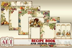 Vintage Recipe Book junk journal,Recipes Kit Papers Product Image 4