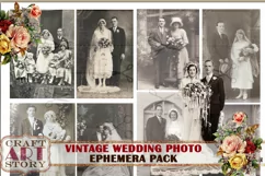 Edwardian Wedding old Photo,ephemera album,digital Ephemera Product Image 4