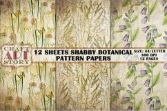 Pattern Papers 12 Sheets Shabby Botanical,Kit Backgrounds Product Image 5