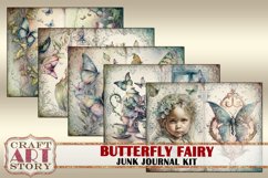 Butterfly fairy Junk Journal Pages,Floral printables papers Product Image 4
