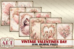 Vintage Valentines Day Junk Journal Kit printable,scrapbook Product Image 4