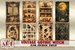 Vintage Gothic Witch Junk Journal Paper,scrapbook printables Product Image 4