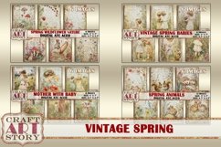 Vintage Spring babies Collage Digital picture card Atc ACEO Product Image 4