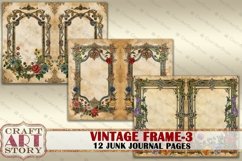 Vintage borders frame Junk Journal Pages-3,Decorative Product Image 4