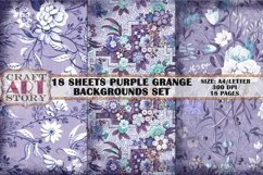 Kit Backgrounds Collage 18 Sheets PURPLE GRANGE Product Image 6