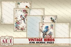 Birds Junk Journal Pages,retro Scrapbook Shabby Chic Product Image 4