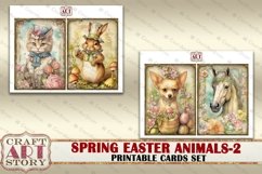 Vintage Spring Easter printable cards set-2 printables Product Image 4