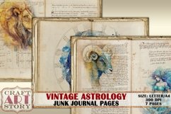 Astrology junk journal Pages printable,zodiac collage kit Product Image 4
