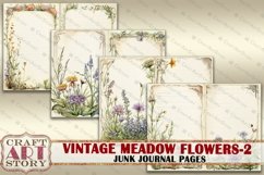 Vintage meadow flowers-2 junk journal Pages,Botanical Product Image 4