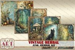 Vintage Herbal Junk Journal Pages-2,scrapbook Herb Witch Product Image 4