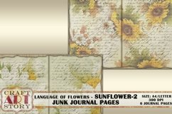 Language of flowers SUNFLOWER Digital Junk Journal Pages Product Image 4
